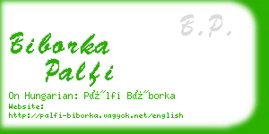 biborka palfi business card